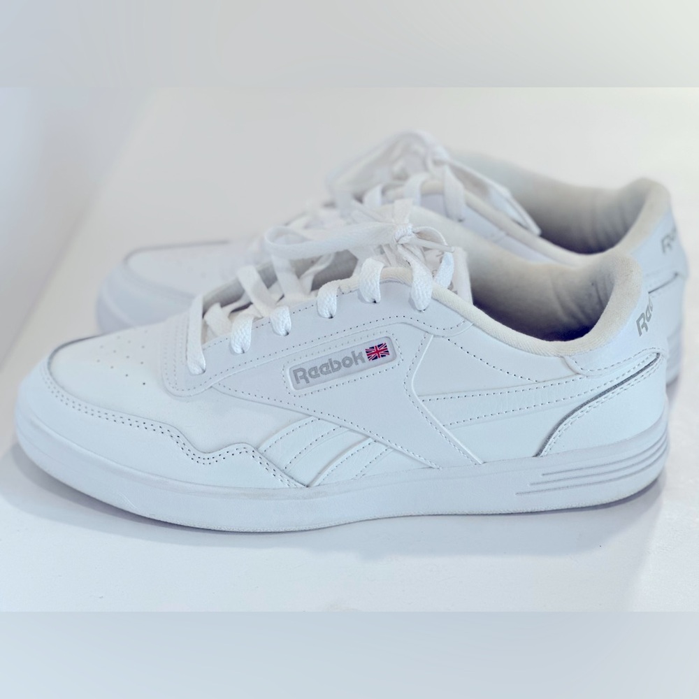 Reebok Club Memt Womens White Leather Lace Up Lifestyle Sneakers Shoes Size 9.5M